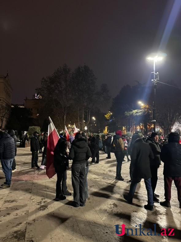 Etirazçılar yenidən Tbilisidə toplaşdı - FOTO